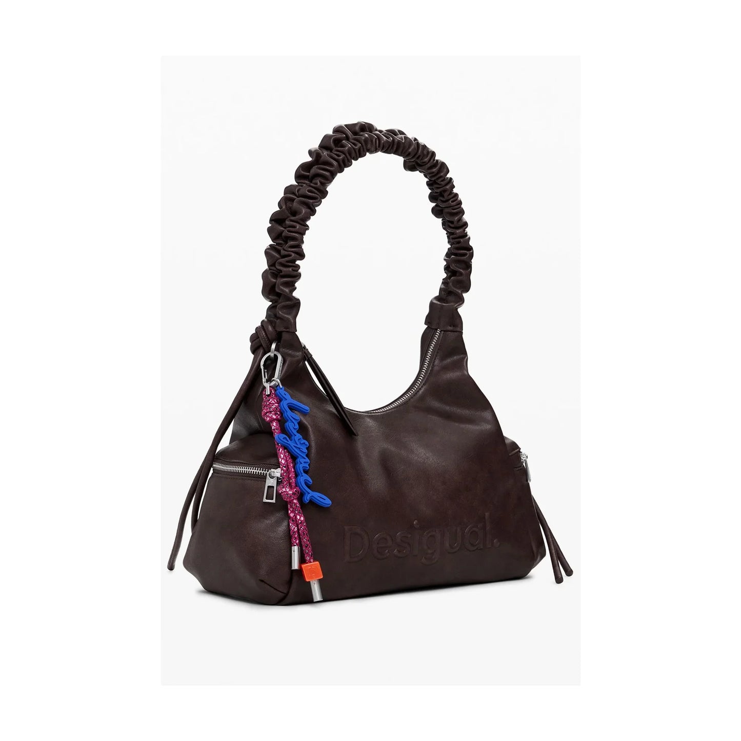 DESIGUAL Borsa Donna Marrone a Spalla Half Logo Montville
