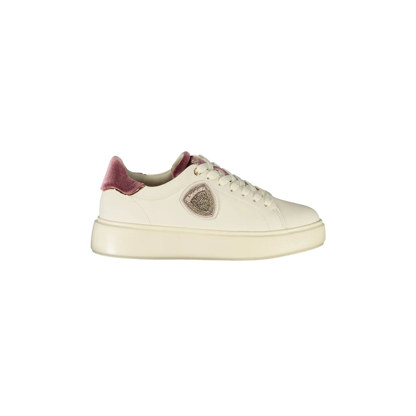 BLAUER Sneakers Donna Bianche con Lacci e Dettagli in Rosa Antico