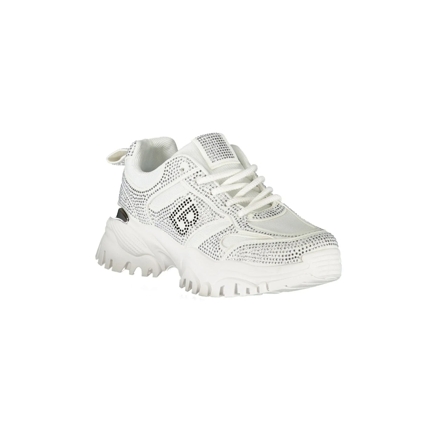 LAURA BIAGIOTTI Sneakers Donna Bianche con Lacci e Strass