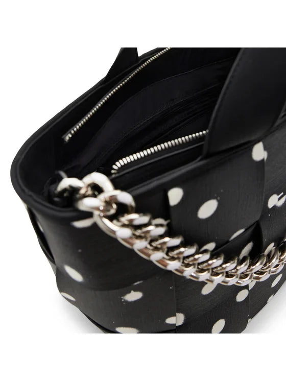 DESIGUAL Borsa Donna Nera a Mano e Spalla con Tracolla Catena