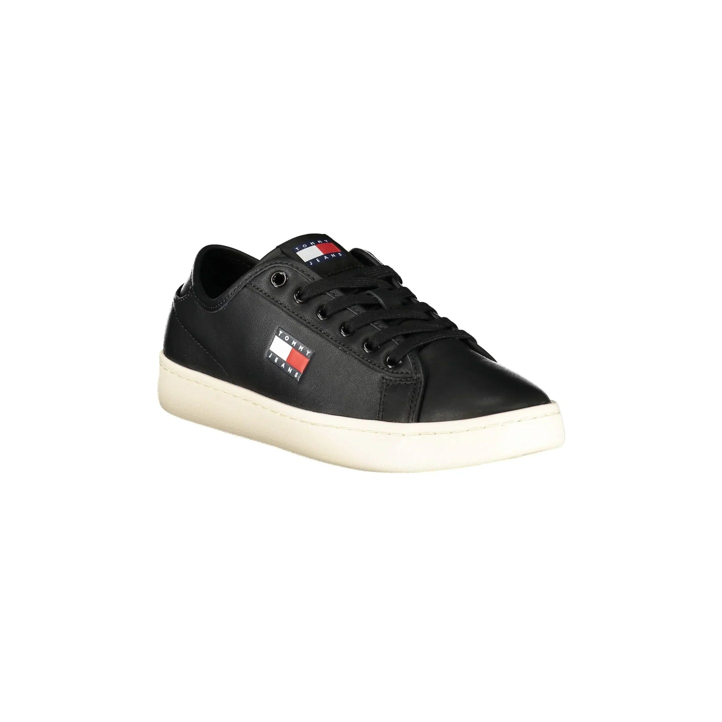 TOMMY HILFIGER Sneakers Donna Nere con Lacci e Dettagli a Contrasto