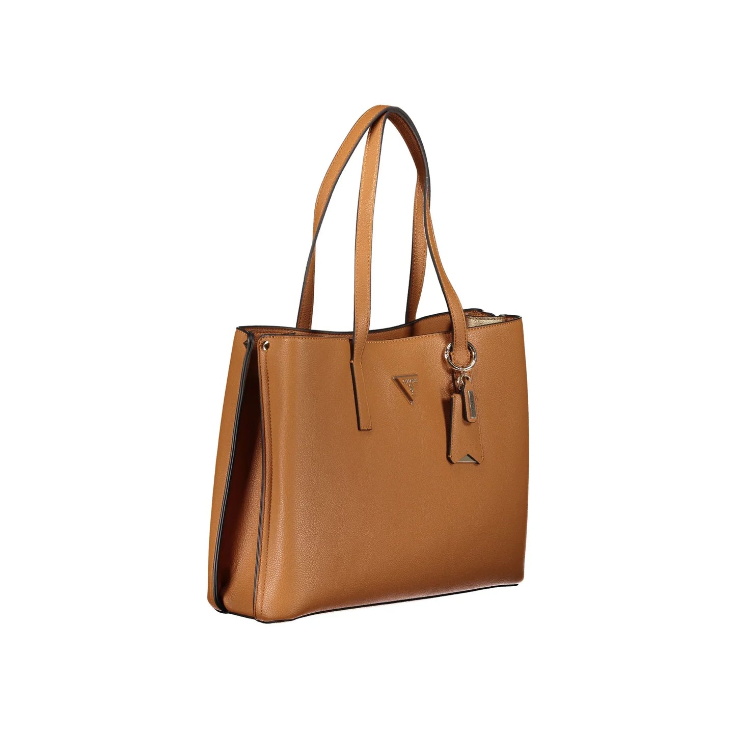 GUESS JEANS Borsa Donna Marrone Meridian a Spalla con Tasche Esterne e Zip