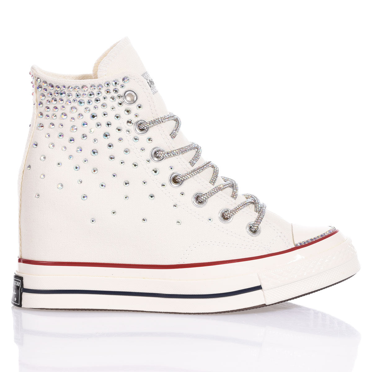 Converse Wedge Swarovski White