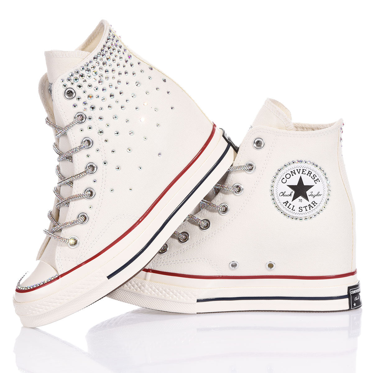 Converse Wedge Swarovski White