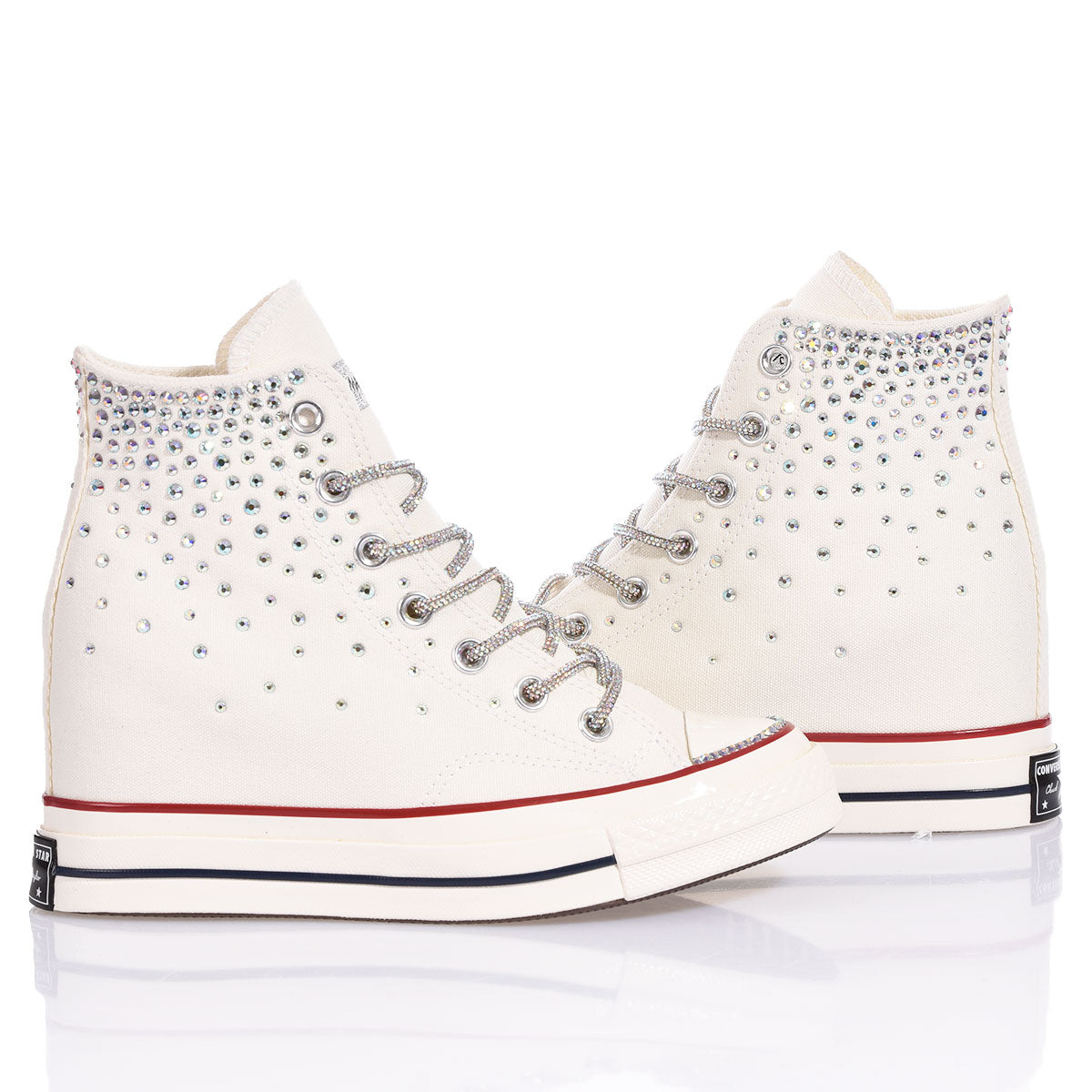Converse Wedge Swarovski White