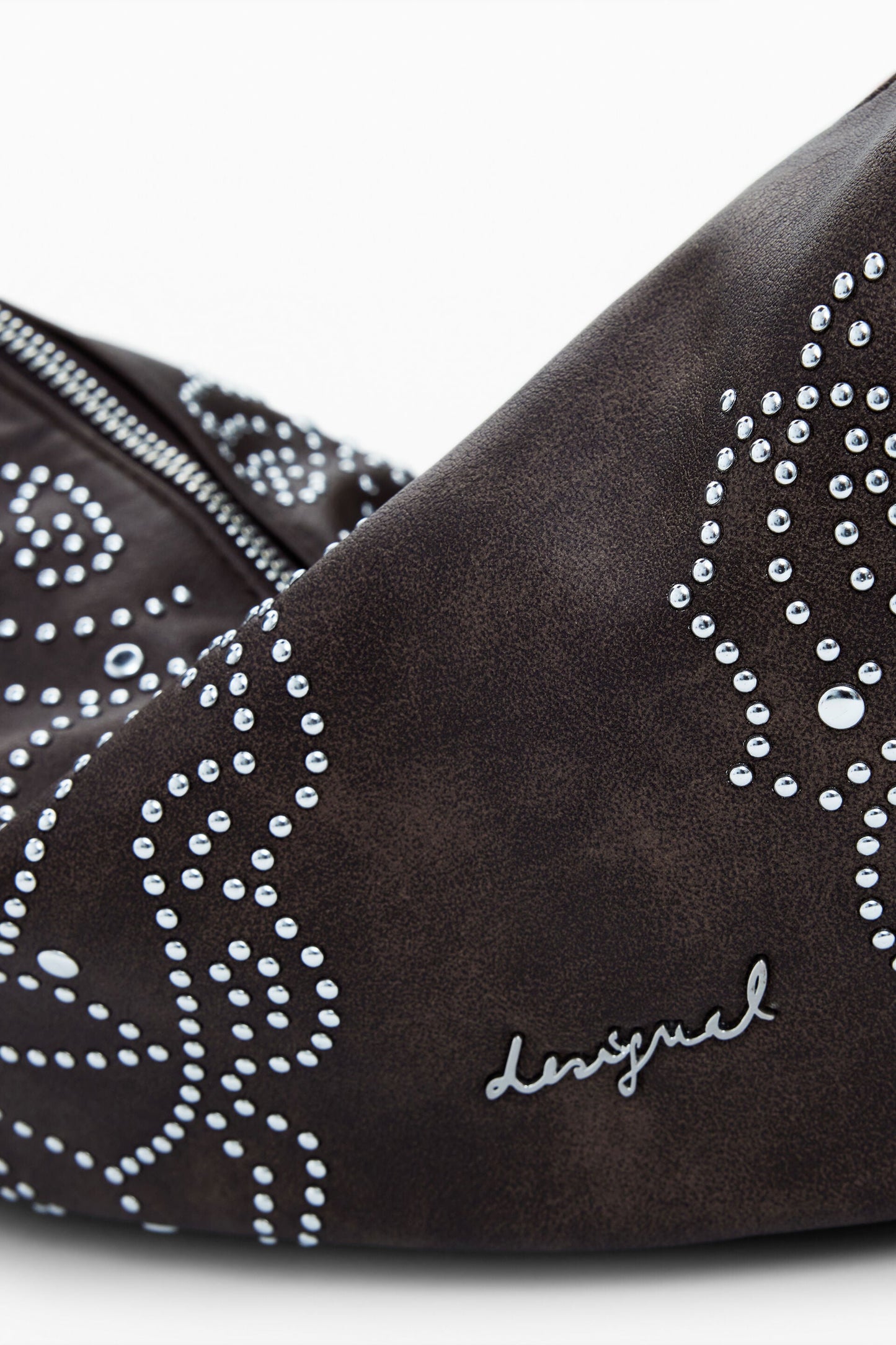 DESIGUAL Borsa Donna a Spalla Marrone, Poker Face Munster