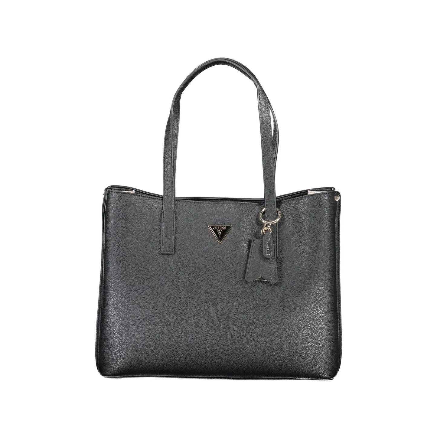 GUESS JEANS Borsa Donna Nera Meridian a Spalla con Tasche Esterne e Zip