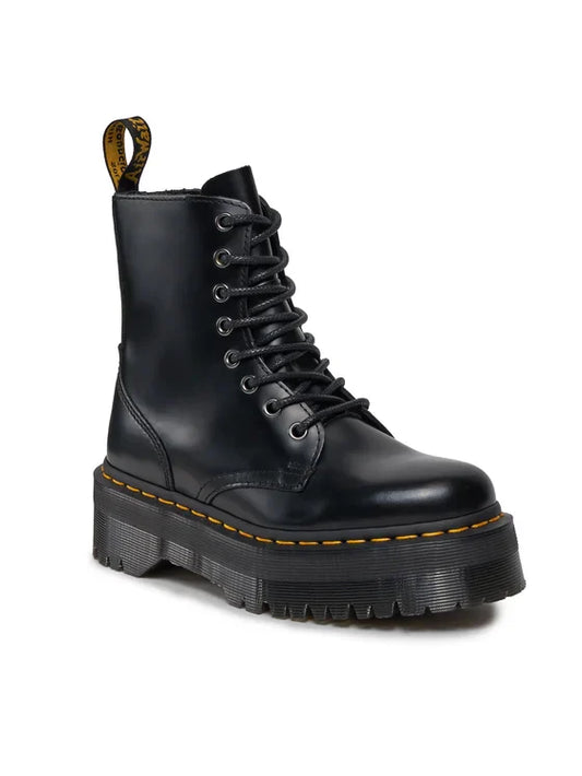 DR. MARTENS Stivaletti Donna Neri Jadon Polished Smooth