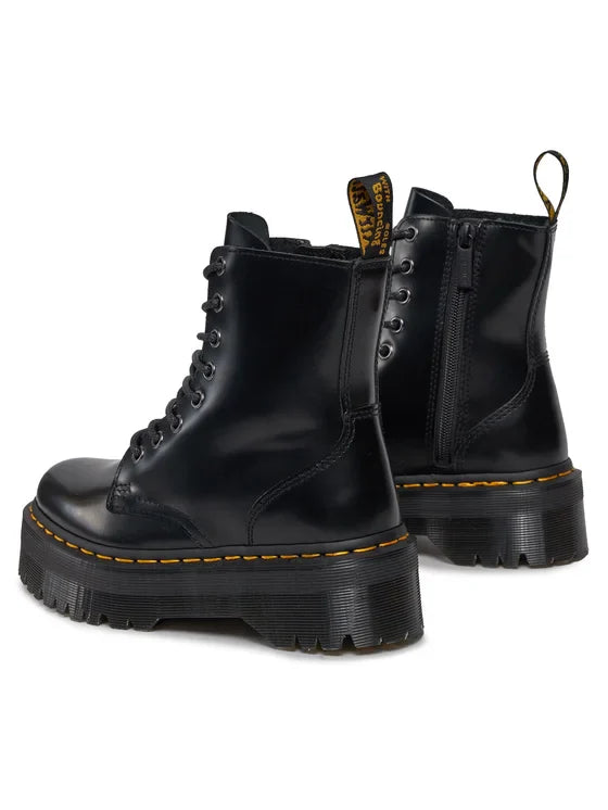 DR. MARTENS Stivaletti Donna Neri Jadon Polished Smooth