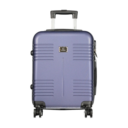 LAURA BIAGIOTTI Trolley Piccolo Blu con Ruote e Chiusura a Combinazione