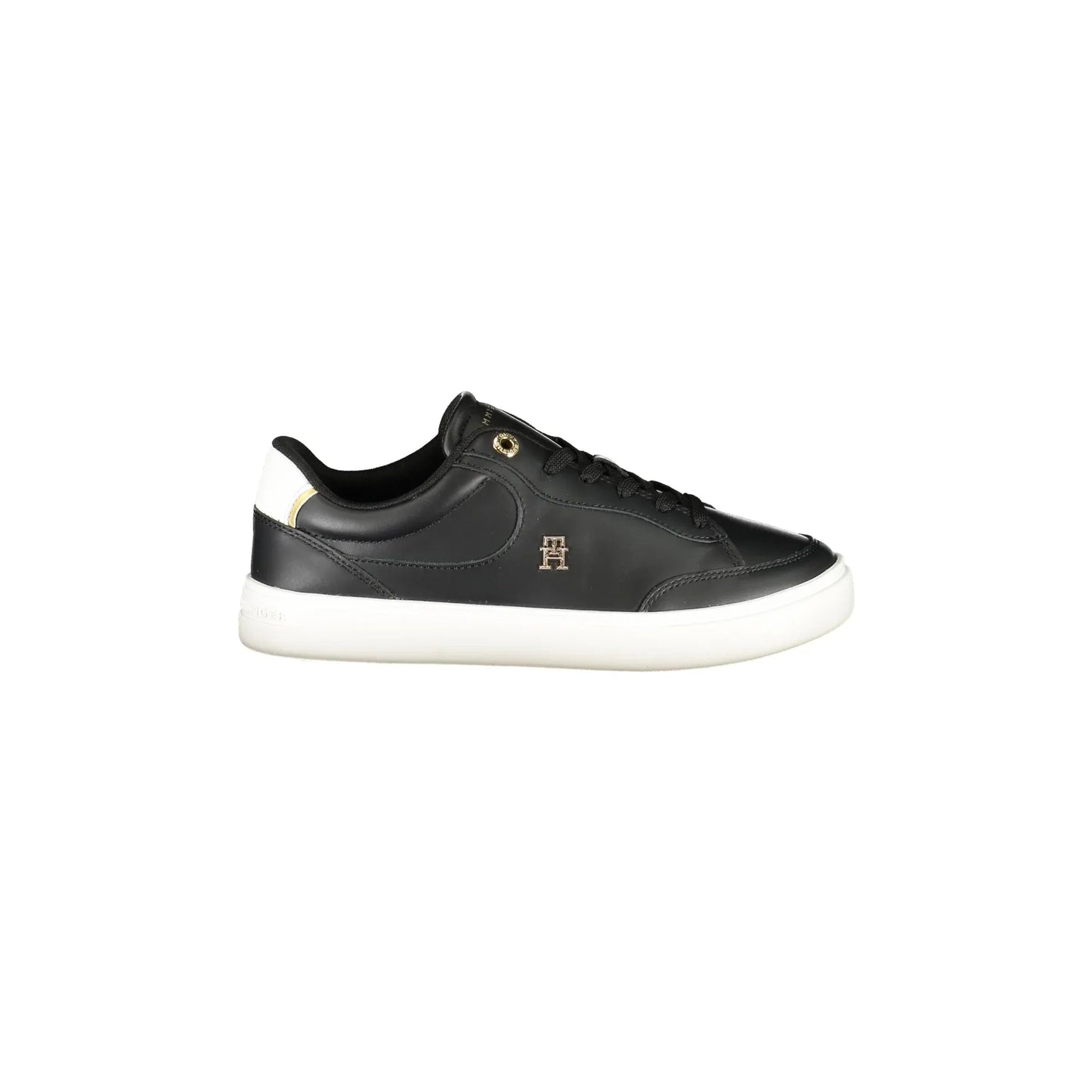 TOMMY HILFIGER Scarpe Sneakers Donna Nere con Plantare Removibile e Logo