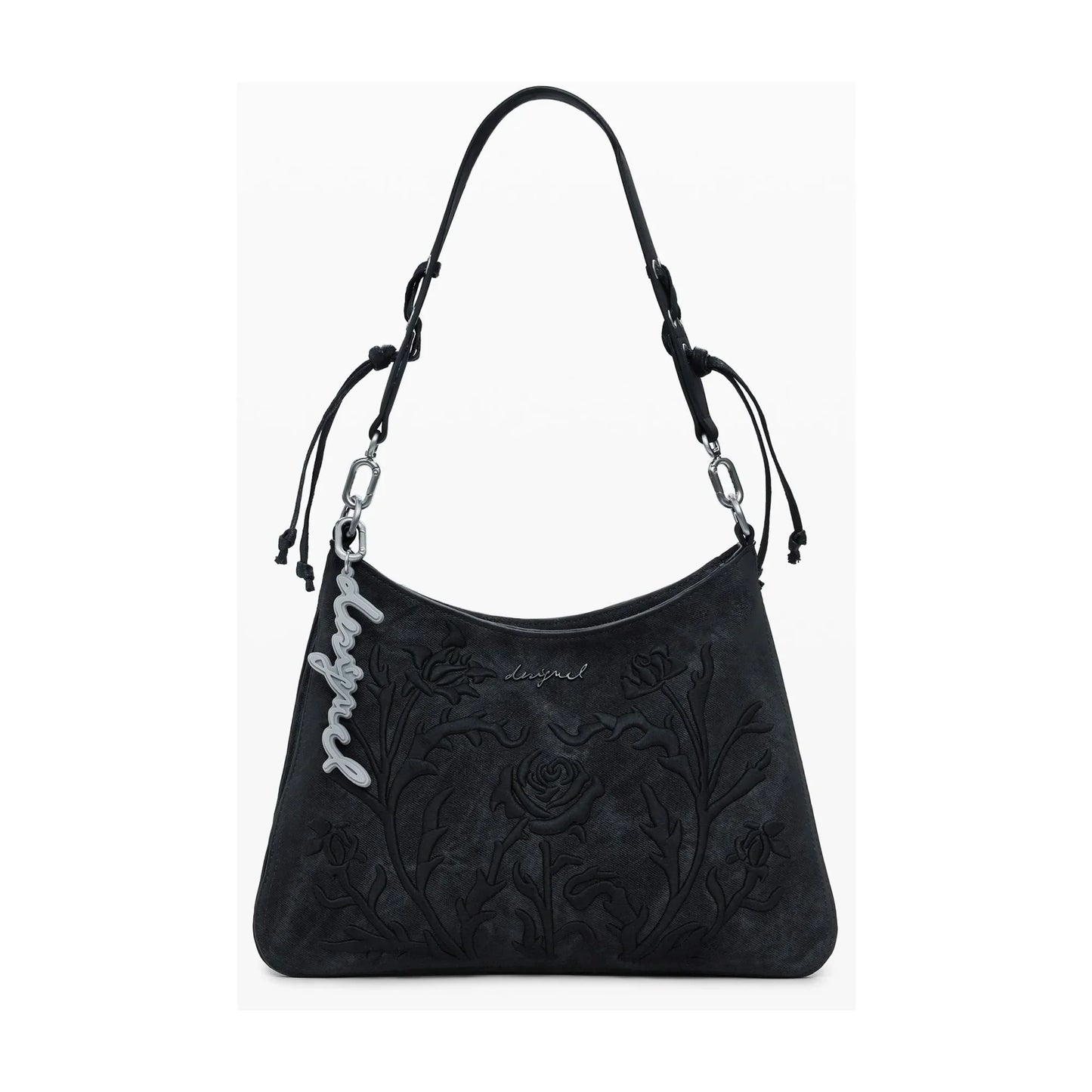 DESIGUAL Borsa Donna Nera a Spalla Romeo Floral Manaos