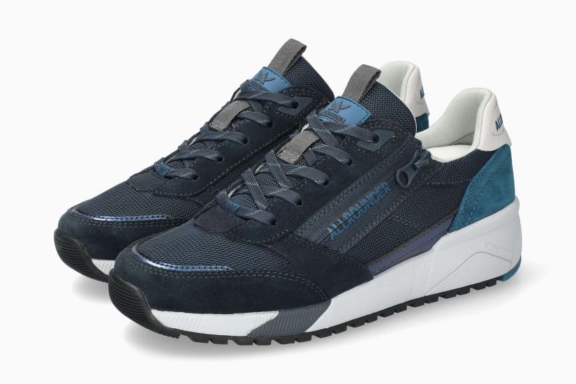 Allrounder Venice – Sneaker donna in camoscio e tessuto con zip laterale e plantare estraibile