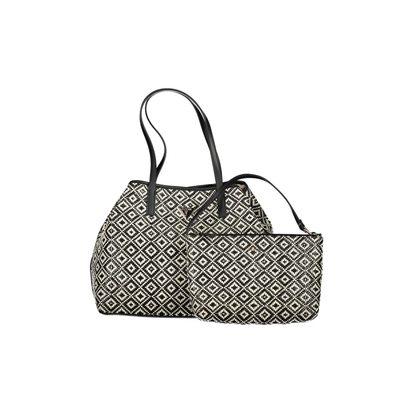 GUESS JEANS Borsa Donna Vikky II Nera con Pochette Interna Removibile