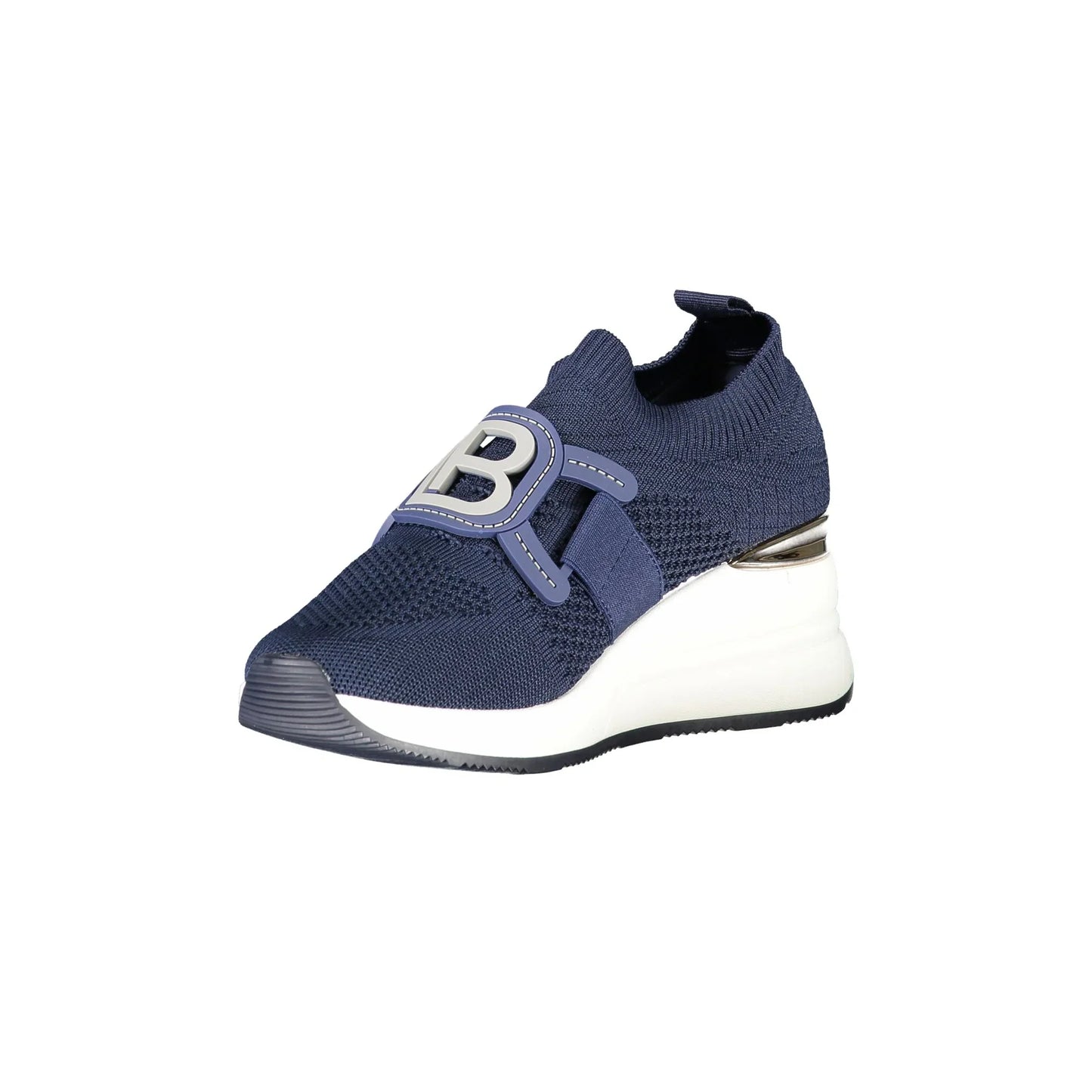 LAURA BIAGIOTTI Sneakers Donna Blu Elastiche con Plateau 6 cm