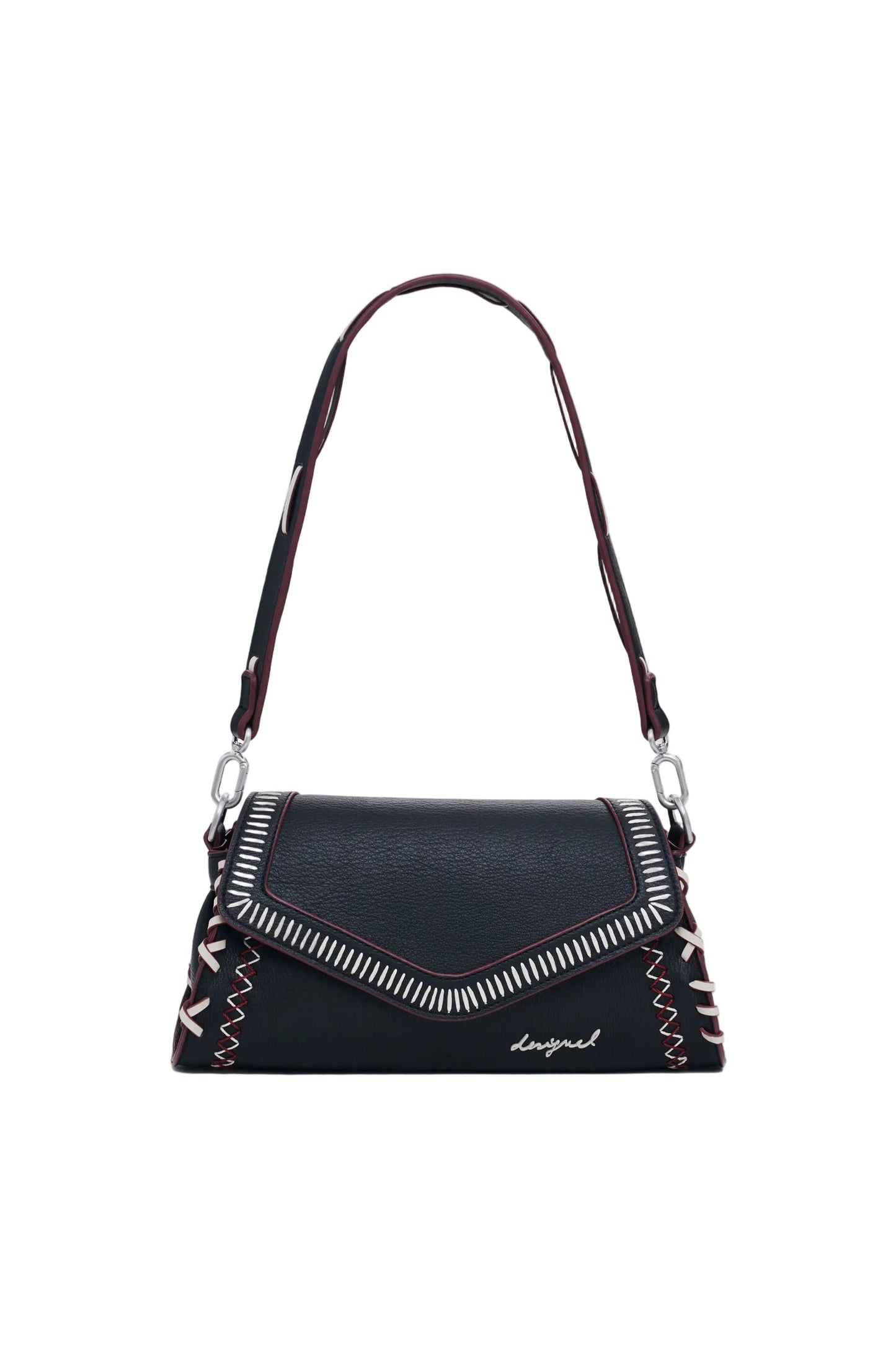 DESIGUAL Borsa Donna a Spalla Nera Manhattan Pespuntes Zarauz