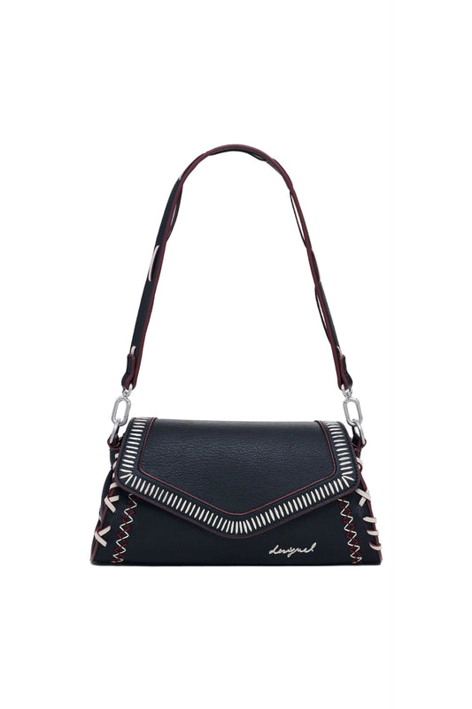 DESIGUAL Borsa Donna a Spalla Nera Manhattan Pespuntes Zarauz