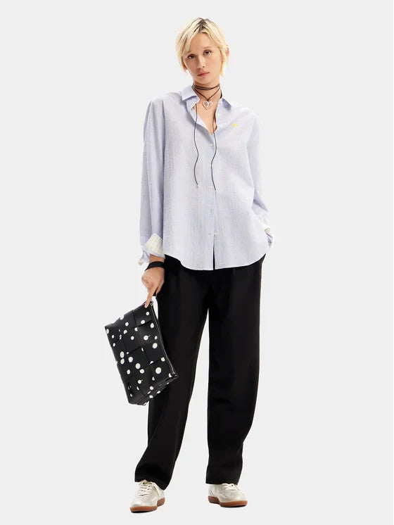 DESIGUAL Borsa Donna Nera a Mano Pois con Tracolla e Catena