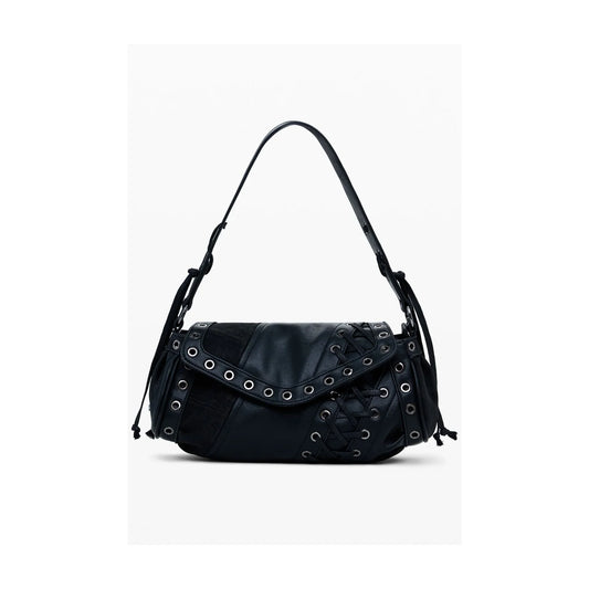 DESIGUAL Borsa Donna a Spalla e Tracolla Nera, Tango Patch Zarauz