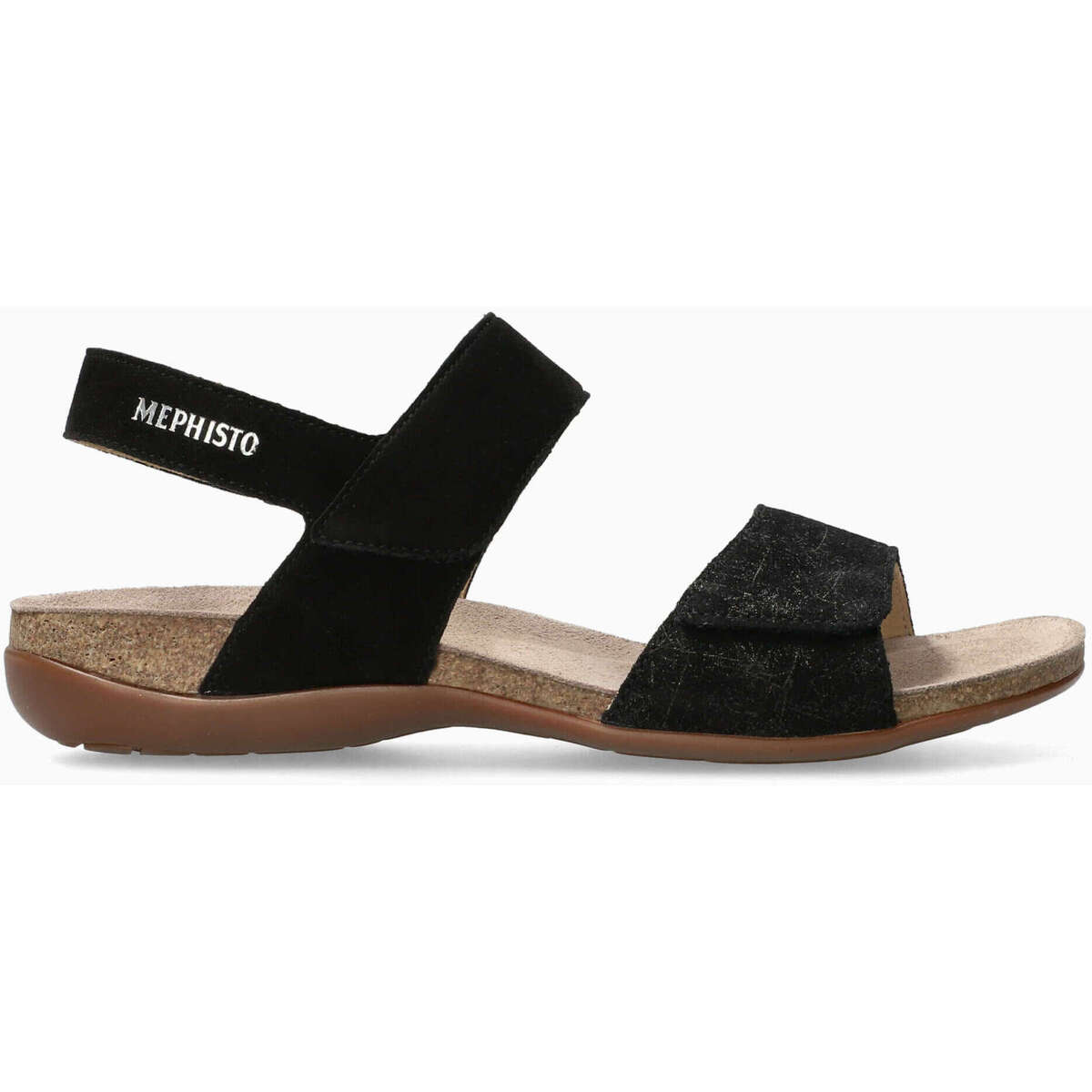 Mephisto Sandalo AGAVE Donna – Pelle Scamosciata, Tacco Piatto, Ultra Leggero
