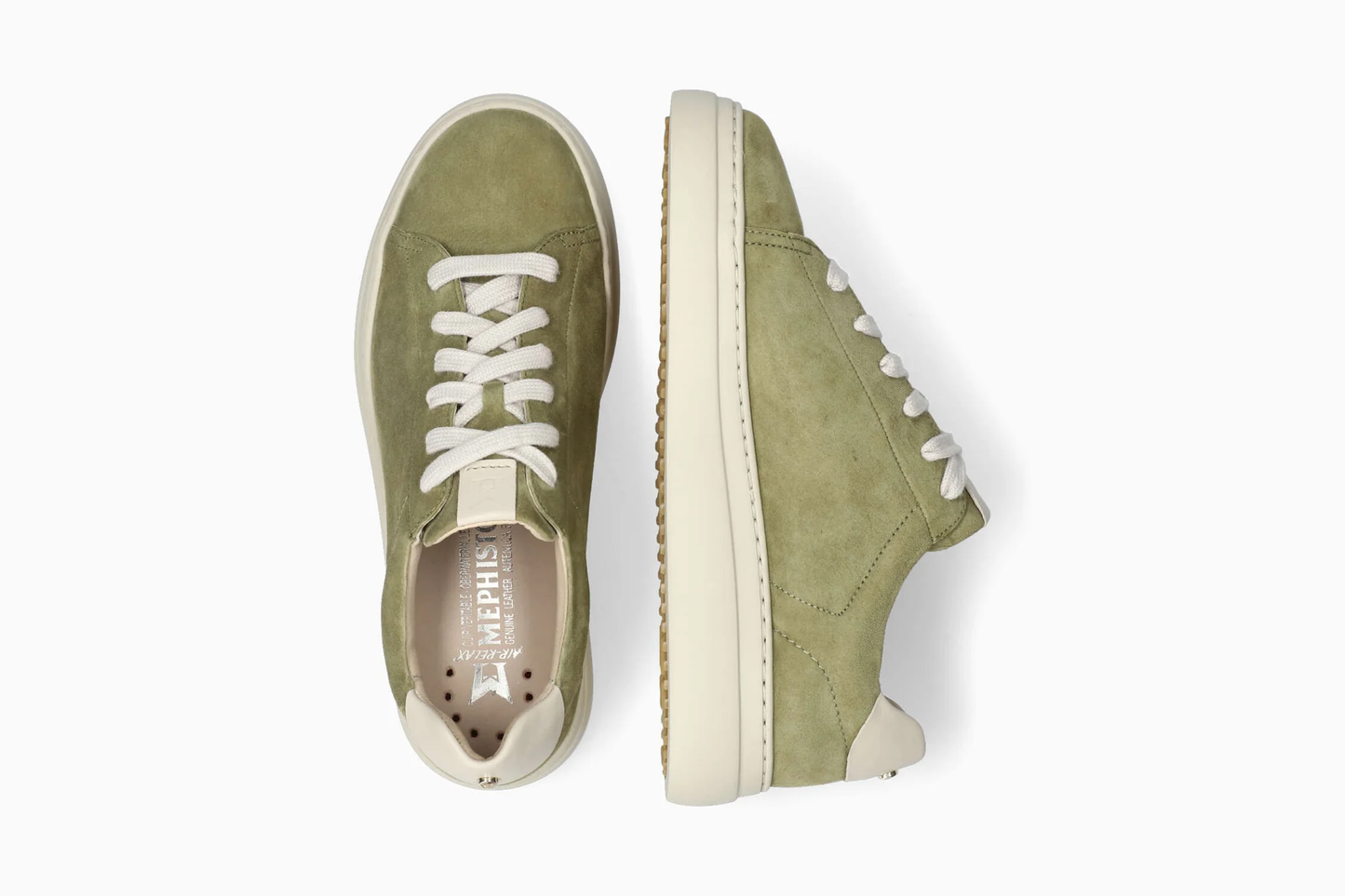 Mephisto Dotty – Sneaker Donna in Nabuk Verde con Plantare Estraibile