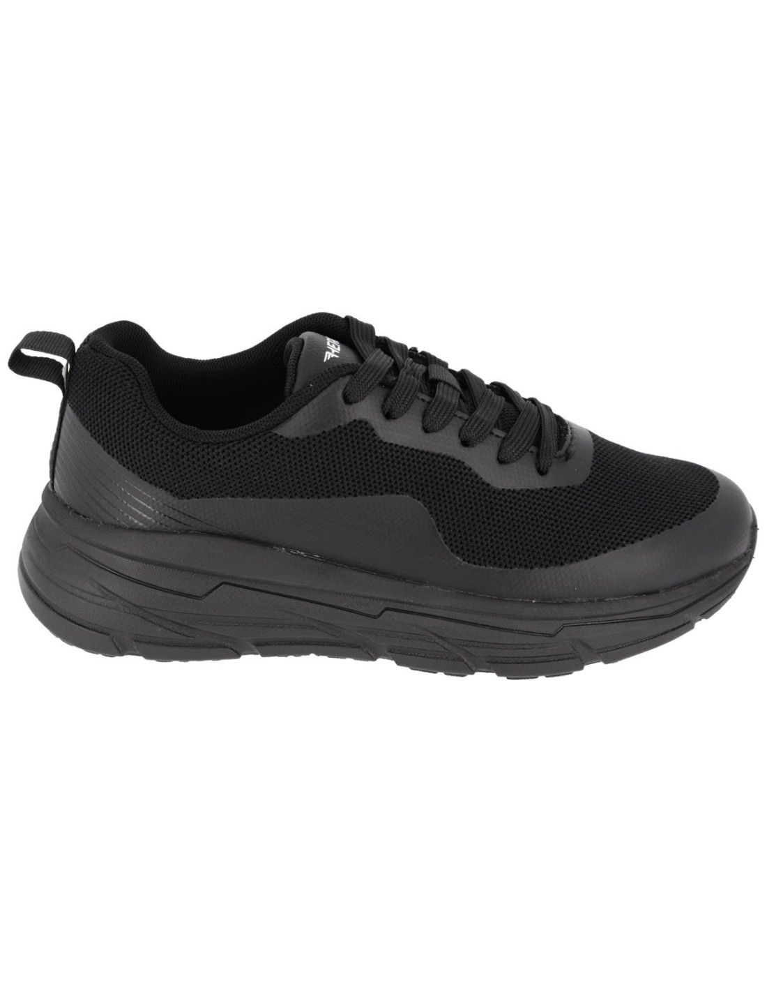 Sneaker Hergos nera con lacci, vista laterale