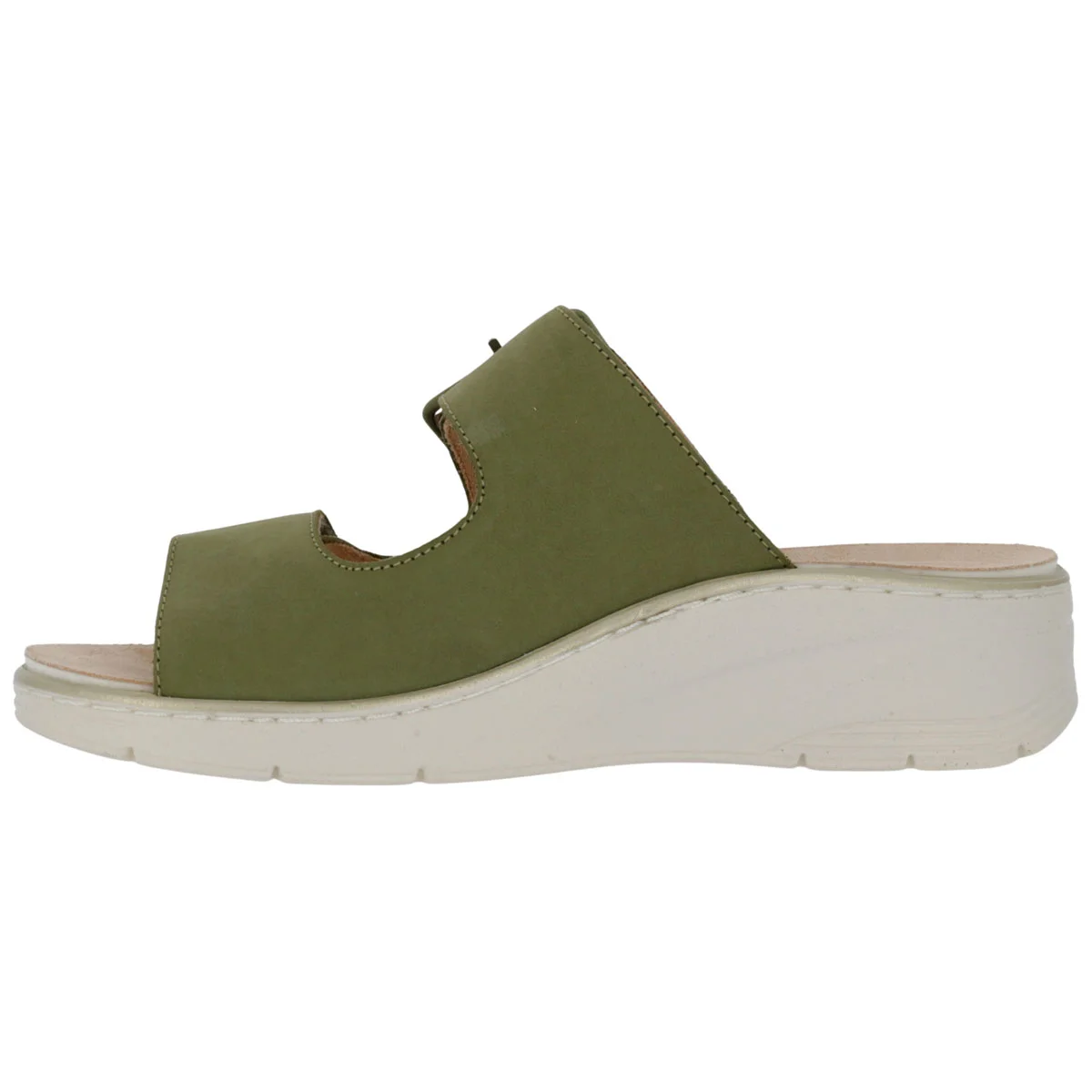 Ciabatta Donna Hergos Verde - Plantare Estraibile Suola Antiscivolo Doppio Velcro