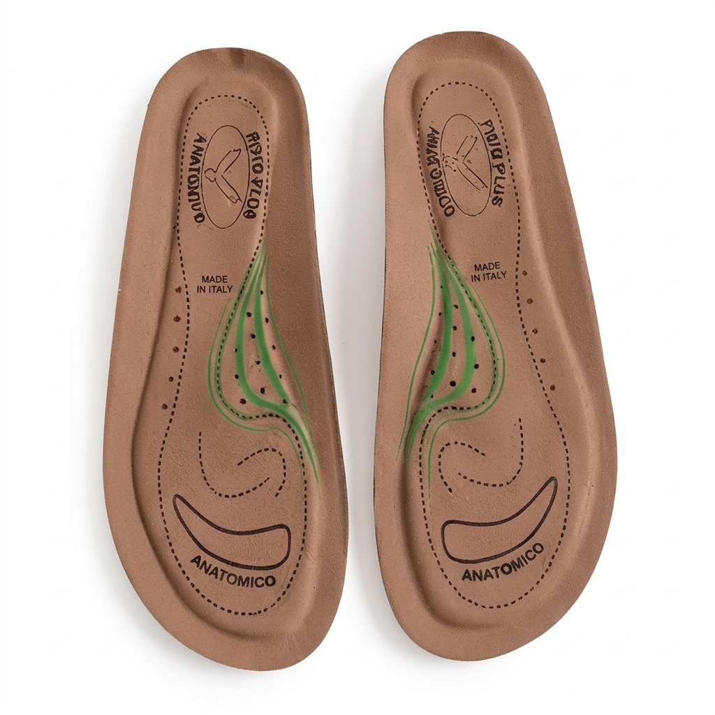 Plantari anatomici Fisio Plus Comfort Relax, vista superiore su fondo bianco