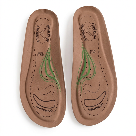 Plantari anatomici Fisio Plus Comfort Relax, vista superiore su fondo bianco
