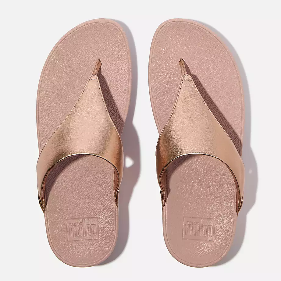 FitFlop LULU Sandali Infradito In Pelle - Rose Gold