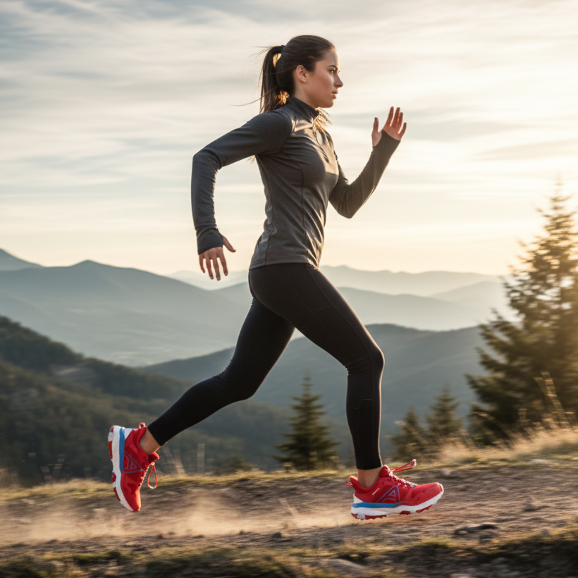 Ragazza che corre con Allrounder by Mephisto Astera Seamless Hibiscus - Lifestyle