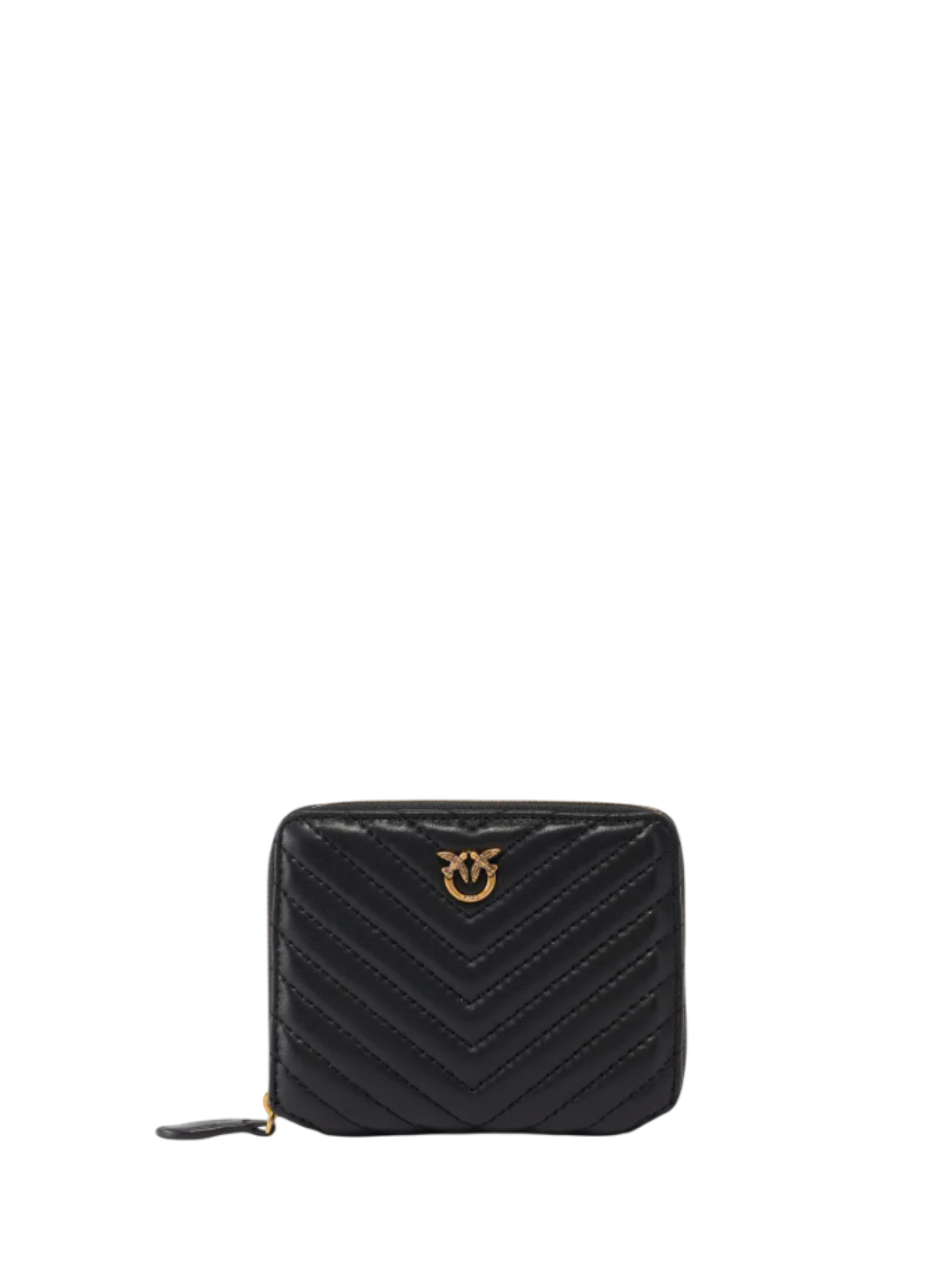 Pinko portafogli Taylor in pelle chevron nero
