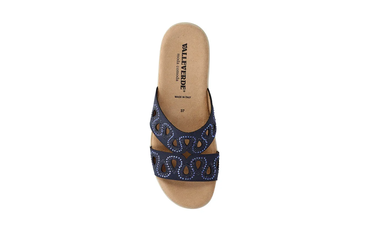 Ciabatta Donna Valleverde – Con Strass 25331  Blu