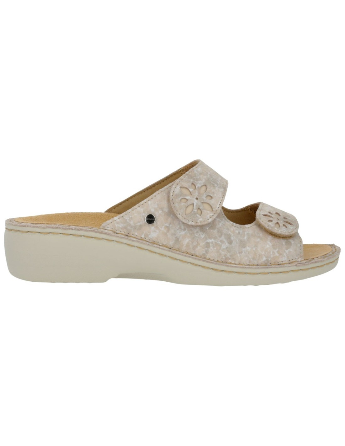 Ciabatta Hergos Donna Doppia Fascia Velcro Caraibi Latte