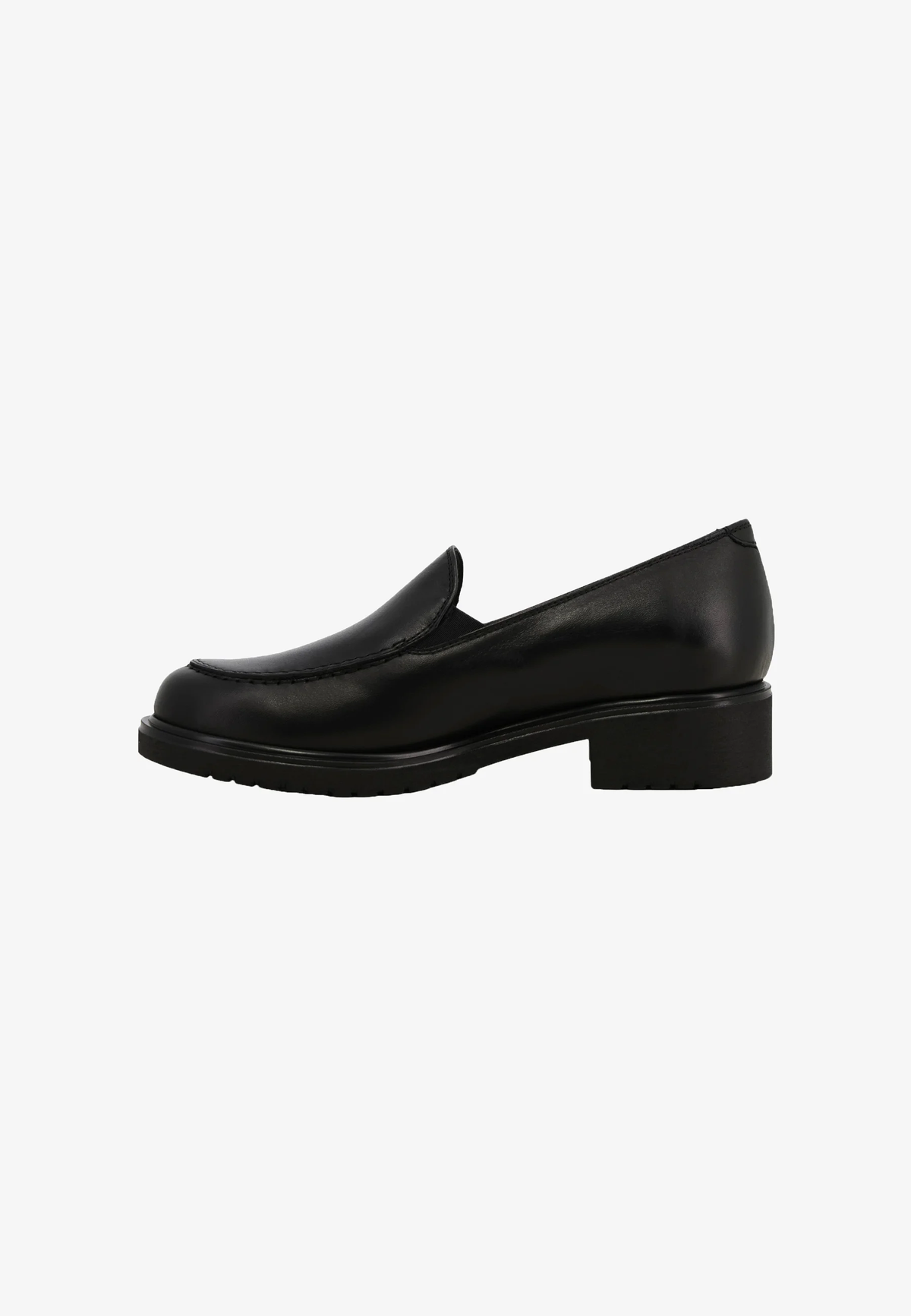 Mocassino Melluso R35525 in pelle nera, vista laterale