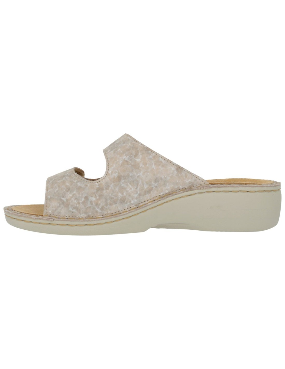 Ciabatta Hergos Donna Doppia Fascia Velcro Caraibi Latte