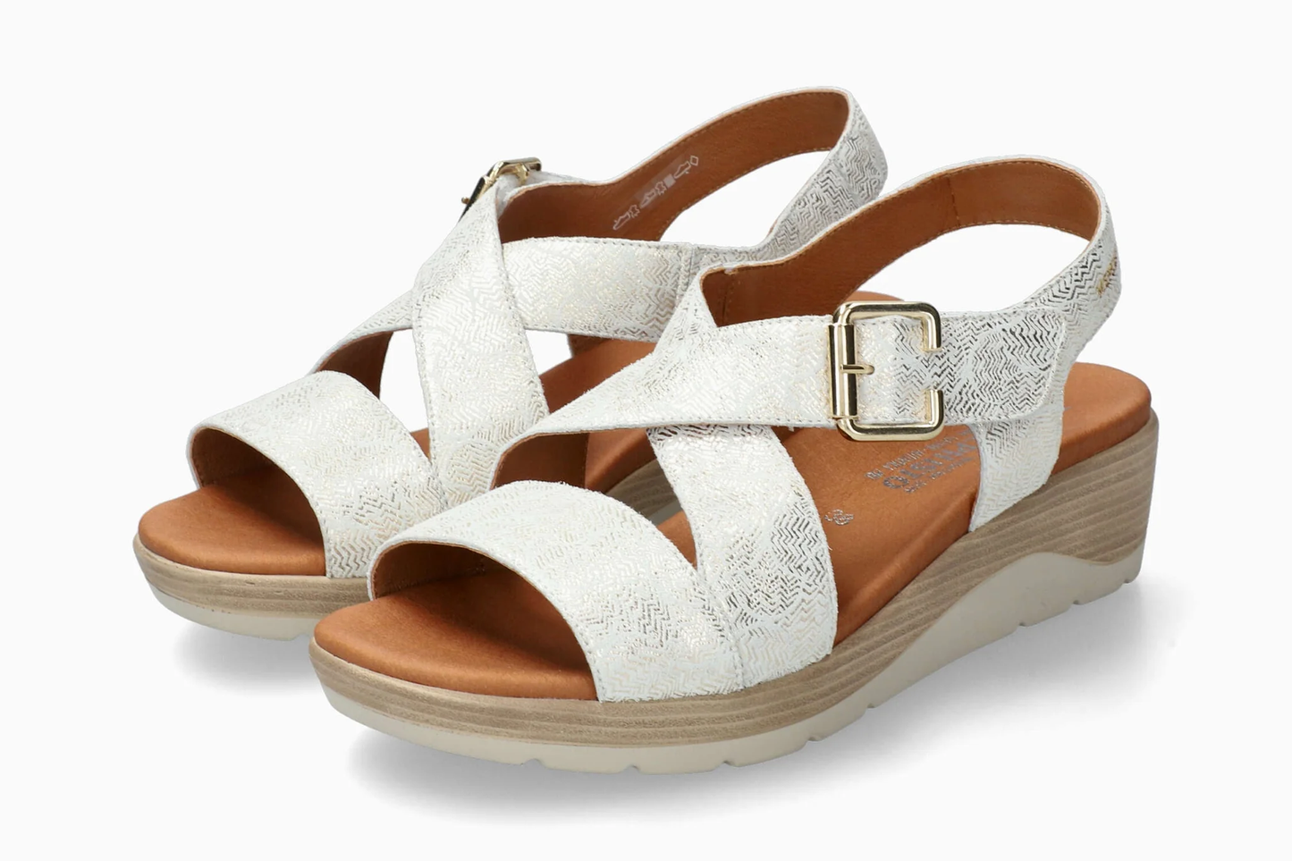 Mephisto Sandalo Donna CLAUDINE – Pelle Metallizzata, SOFT-AIR, Cinturino a Strappo