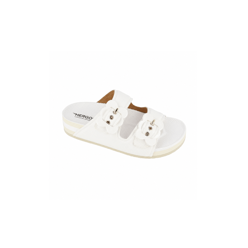 Ciabatta Donna Hergos – Comoda, Regolabile e Sicura | Bianco