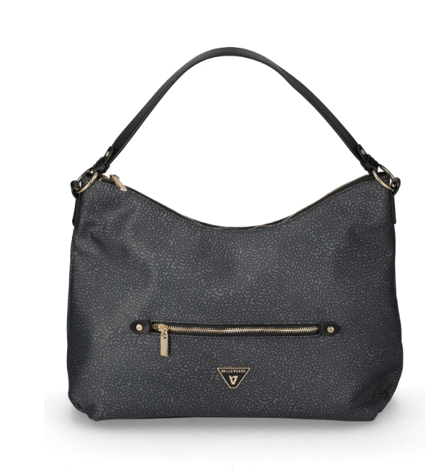 Borsa a spalla Valleverde 96704A nera vista frontale