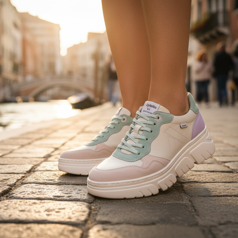 Sneaker Donna Callaghan - passeggiata a Venezia