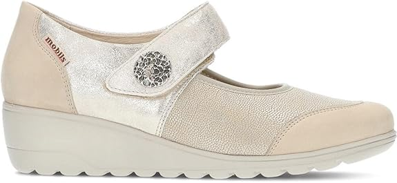 Mephisto MOBILS Bathilda – Ballerina Donna in Pelle Nude con Zeppa e Plantare Estraibile