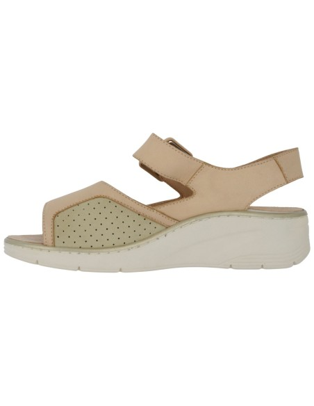 Sandalo Hergos Comfort Beige | Soletta Estraibile | Chiusura Velcro Carmen/Griselast Beige