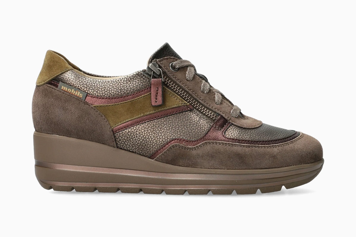 Sneaker donna Mobils by Mephisto April marrone, vista laterale