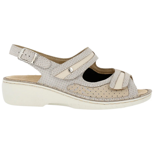 Sandalo Donna Hergos Tunisi/Forbielast Beige – Alluce Valgo Plantare Estraibile