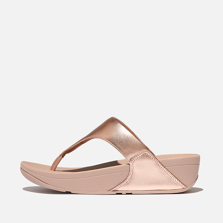 FitFlop LULU Sandali Infradito In Pelle - Rose Gold