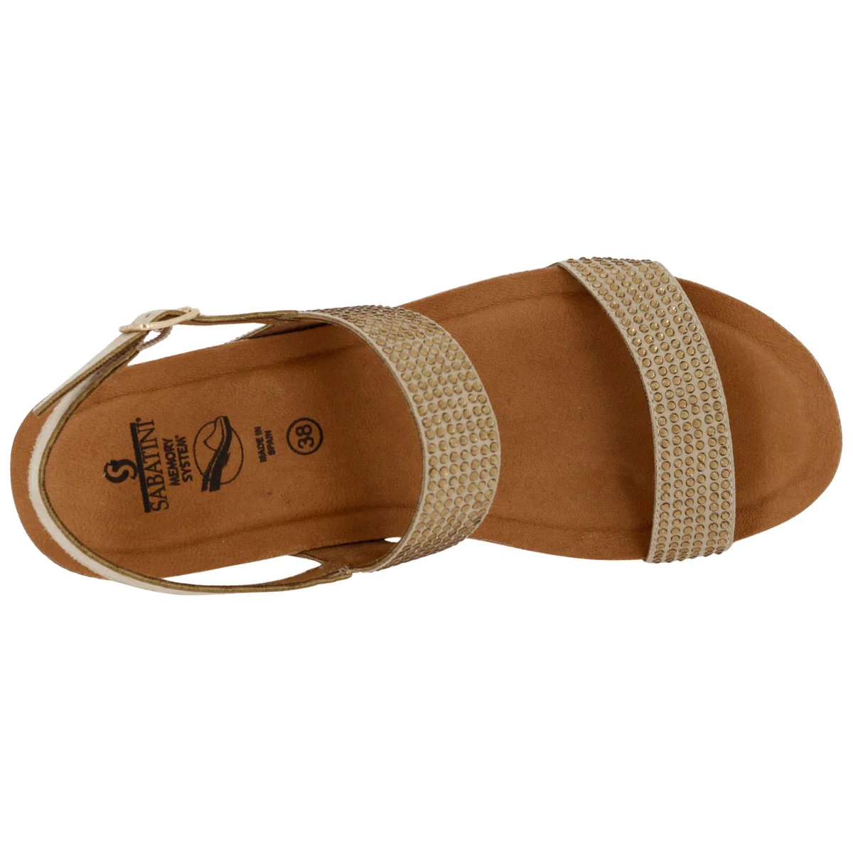Sandalo Sabatini Diamond 4361 Beige – vista dall'alto soletta Memory Foam