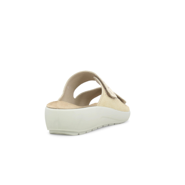 Ciabatta Melluso Donna Due Fasce Velcro beige