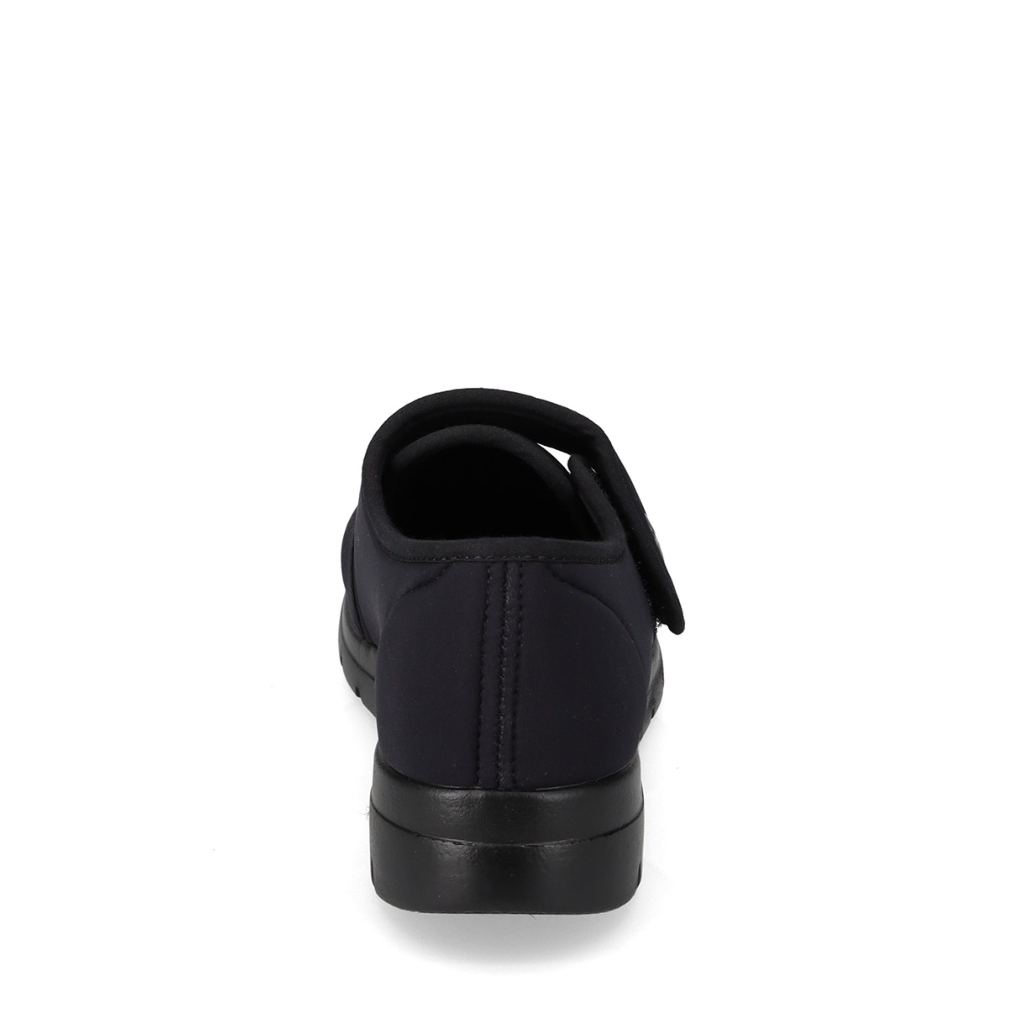 Pantofola Donna Valleverde con Strappo – Tessuto Elasticizzato 25351 Nero