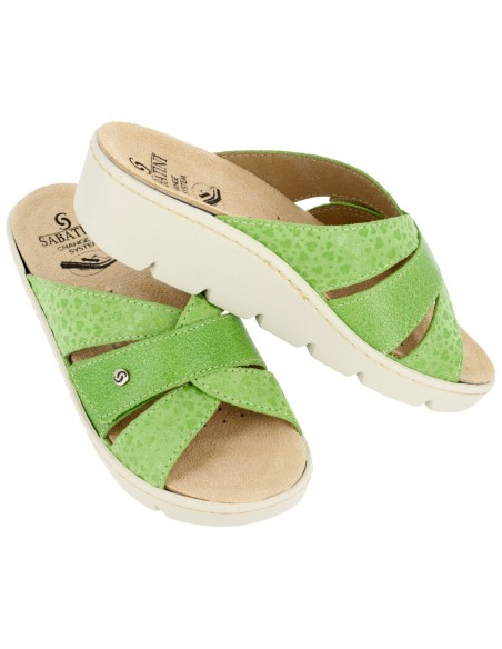 Ciabatta Sabatini S1061 Pistacchio – vista coppia tre quarti posteriore