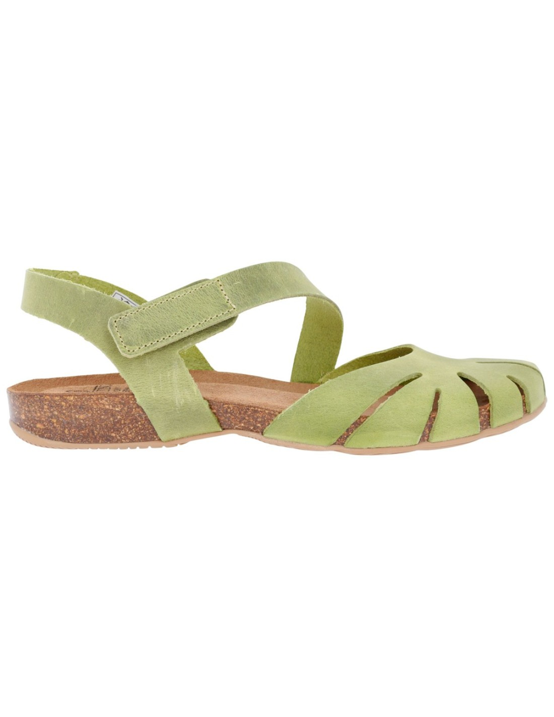 Sandali Donna Sabatini Sprinter Verde Lime – Pelle Nabuk con Taglio a Ventaglio e Velcro